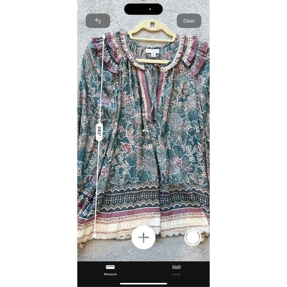 NWOT Current Air Anthropologie blouse, Lrg $85 E17 - Picture 8 of 9